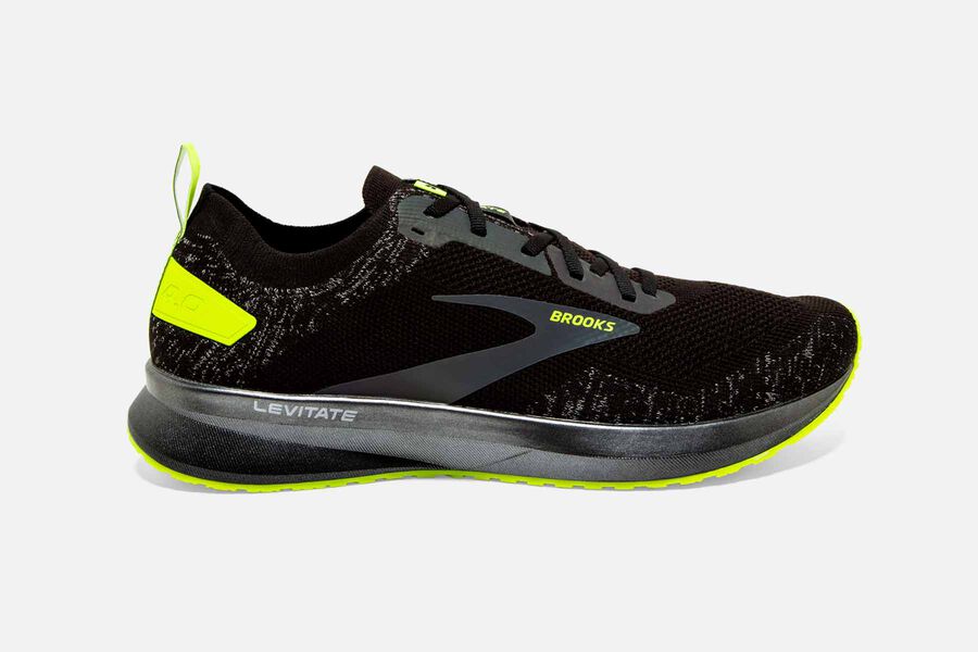 Brooks Israel Levitate 4 Road Running Shoes Mens - Black/Green - RYL-029658